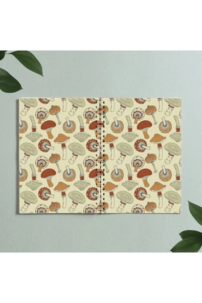 Mantar Defter Spiralli A5 96 Yaprak Çizgisiz Defter Pytkdftr307 ürün görseli 1