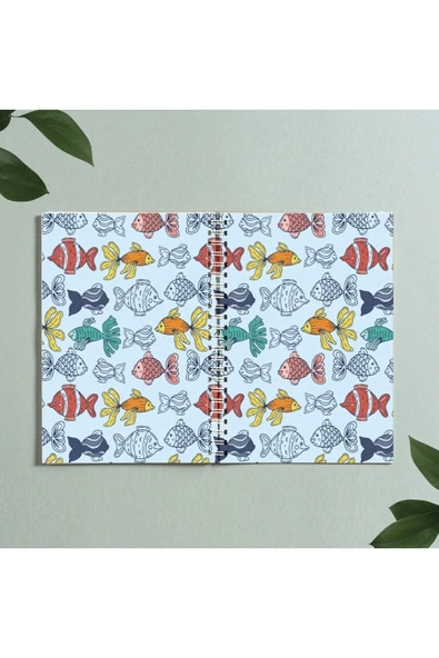 Balık Defter Spiralli A5 96 Yaprak Çizgisiz Defter Pytkdftr300 ürün görseli 1