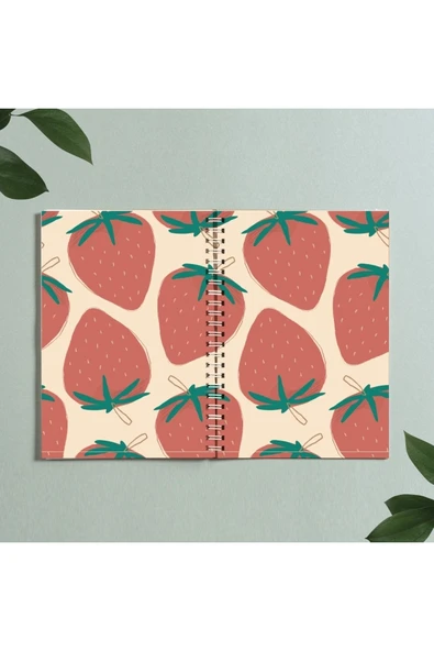 Çilek Defter Spiralli A5 96 Yaprak Çizgisiz Defter Pytkdftr302 ürün görseli 1