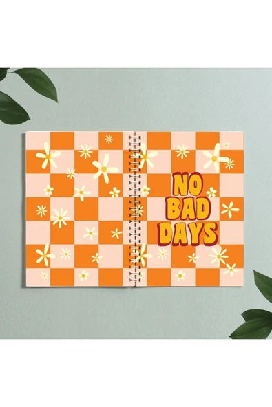 No Bad Days Papatya Defter Spiralli A5 96 Yaprak Çizgisiz Defter Pytkdftr309 ürün görseli 1