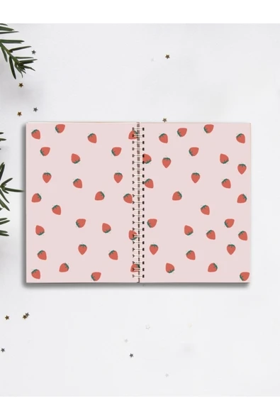 Çilek Defter Spiralli A5 96 Yaprak Çizgisiz Defter Pytkdftr318 ürün görseli 1