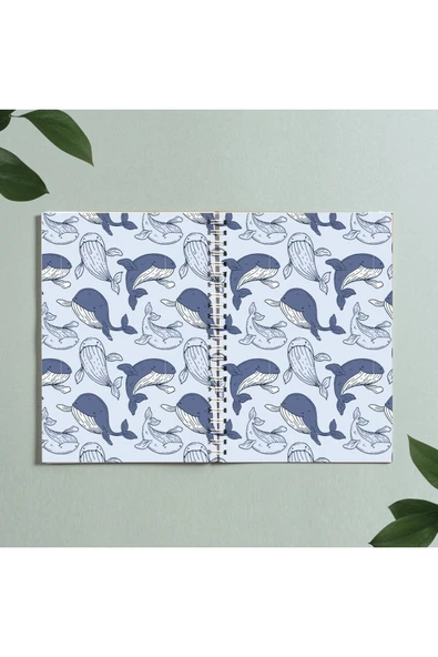 Balina Defter Spiralli A5 96 Yaprak Çizgisiz Defter Pytkdftr301 ürün görseli 1