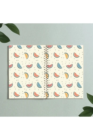 Karpuz Defter Spiralli A5 96 Yaprak Çizgisiz Defter Pytkdftr305 ürün görseli 1