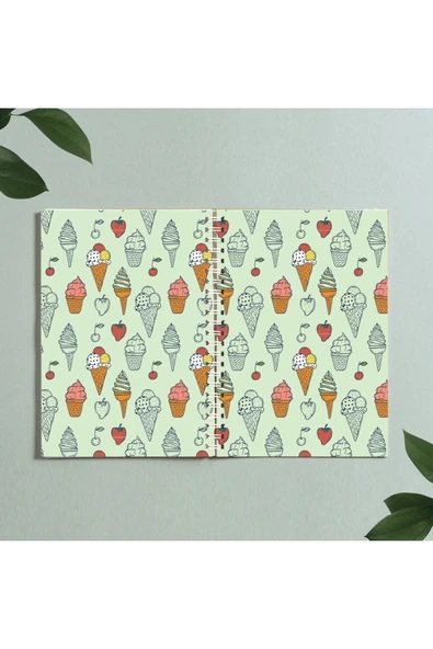 Dondurma Defter Spiralli A5 96 Yaprak Çizgisiz Defter Pytkdftr303 ürün görseli 1