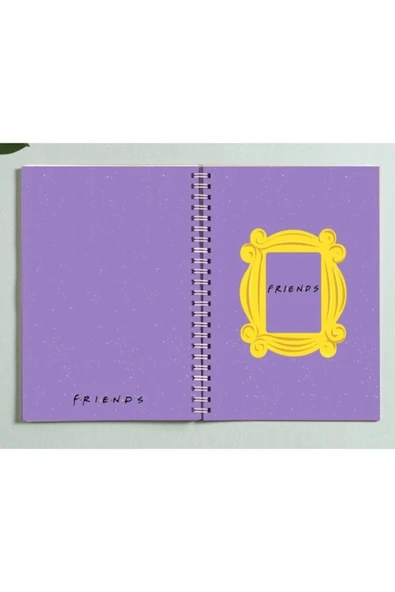 Friends Dizi Tasarım Spiralli A5 96 Yaprak Çizgisiz Defter Pytkdt0279 ürün görseli 1