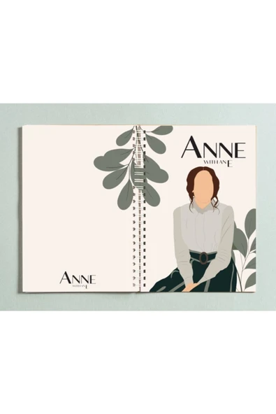 Anne With An E Tasarım Spiralli A5 96 Yaprak Çizgisiz Defter ürün görseli 1