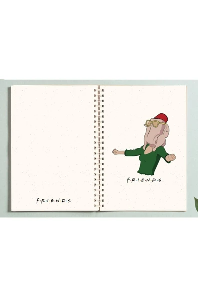Friends Dizi Monica Defter Tasarım Spiralli A5 96 Yaprak Çizgisiz Defter Pytkdt02810 ürün görseli 1
