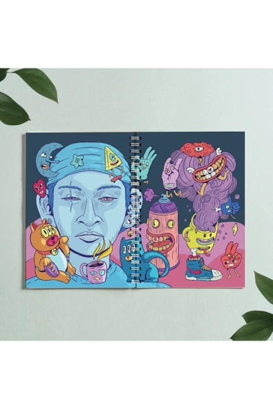 Helloween Defter Tasarım Spiralli A5 96 Yaprak Çizgisiz Pytkdt309 ürün görseli 1