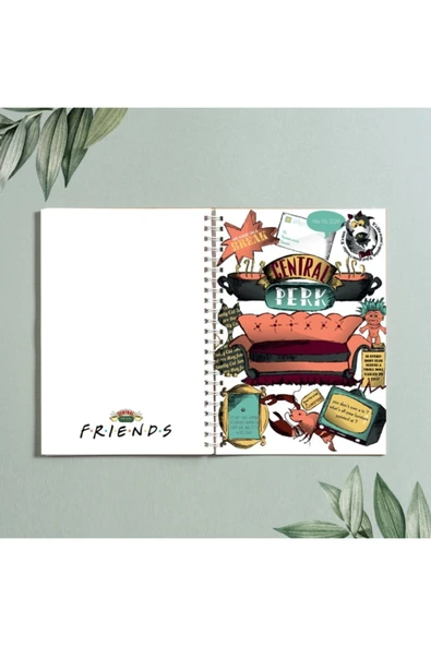 Friends Central Park Dizi Tasarım Spiralli A5 96 Yaprak Çizgisiz Defter Pytkdt0271 ürün görseli 1