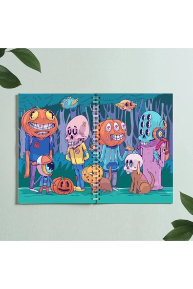 Helloween Defter Tasarım Spiralli A5 96 Yaprak Çizgisiz Pytkdt308 ürün görseli 1