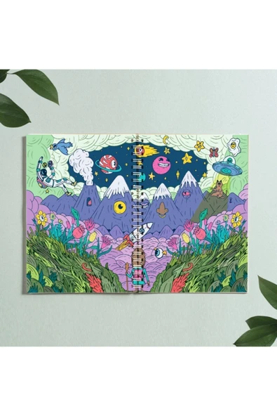 Helloween Defter Tasarım Spiralli A5 96 Yaprak Çizgisiz Pytkdt307 ürün görseli 1