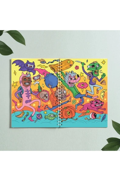 Helloween Defter Tasarım Spiralli A5 96 Yaprak Çizgisiz Pytkdt306 ürün görseli 1