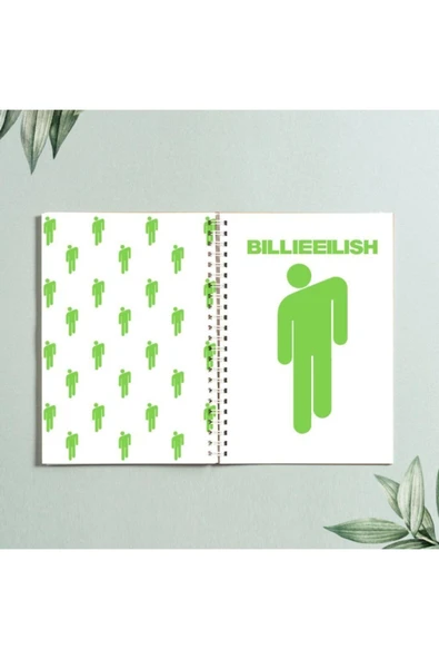 Billie Eilish Tasarım Spiralli A5 96 Yaprak Çizgisiz Defter Pytkdt0273 ürün görseli 1