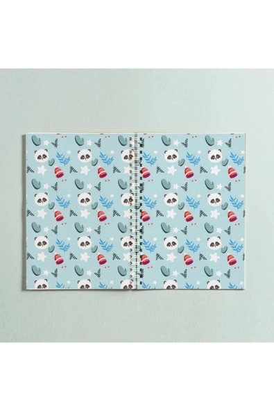 Panda Tasarım Spiralli A5 96 Yaprak Çizgisiz Defter Pytkdt0215 ürün görseli 1