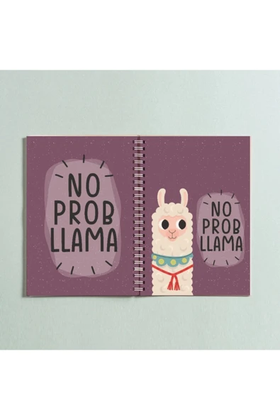 Lama No Problama Tasarım Spiralli A5 96 Yaprak Çizgisiz Defter Pytkdt0262 ürün görseli 1