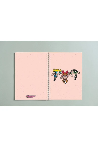 Powerpuff Girls Tasarımlı Spiralli A5 96 Yaprak Çizgisiz Defter Pytkdt0152 ürün görseli 1