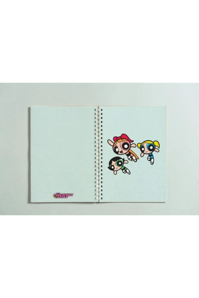Powerpuff Girls Tasarımlı Spiralli A5 96 Yaprak Çizgisiz Defter Pytkdt0153 ürün görseli 1
