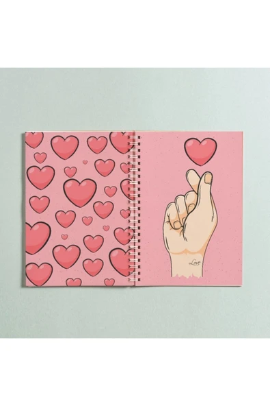 Kalpli Tasarımlı Spiral A5 96 Yaprak Çizgisiz Defter Pytkdt0166 ürün görseli 1