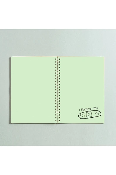 I Forgive You Yara Bandı Yazılı Spiralli A5 96 Yaprak Çizgisiz Defter Pytkdt0190 ürün görseli 1