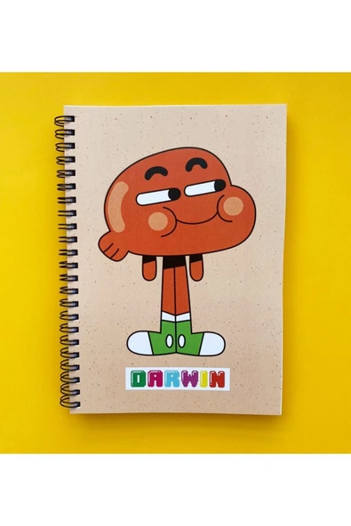 Darwin Baskılı Spiralli A5 96 Yaprak Çizgisiz Tasarım Defter Pytkdt0097 ürün görseli 1