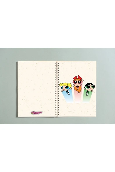 Powerpuff Girls Tasarımlı Spiralli A5 96 Yaprak Çizgisiz Defter Pytkdt0154 ürün görseli 1