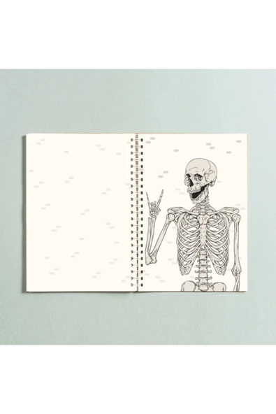 Iskelet Rock And Roll Spiralli A5 96 Yaprak Çizgisiz Defter Pytkdt0192 ürün görseli 1