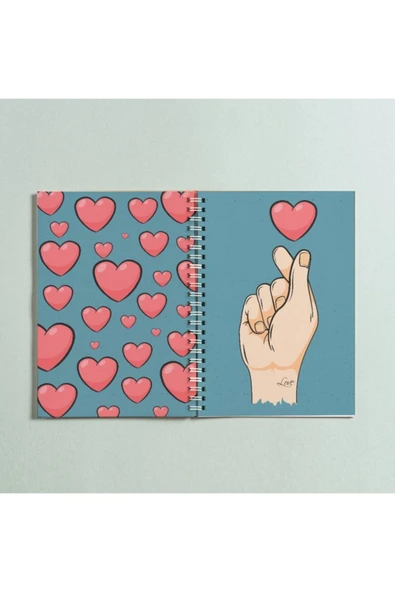 Kalpli Tasarımlı Spiral A5 96 Yaprak Çizgisiz Defter Pytkdt0167 ürün görseli 1