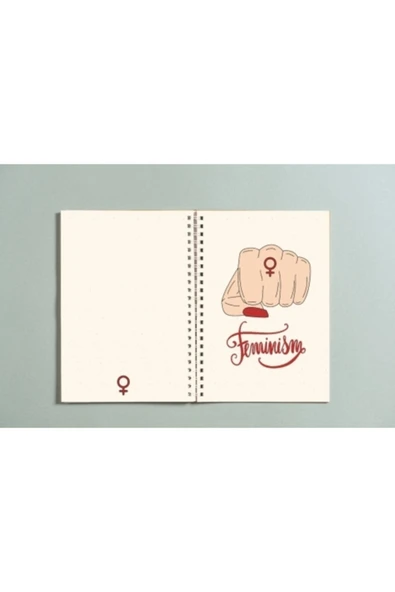 Feminist Feminism Spiralli A5 96 Yaprak Çizgisiz Tasarım Defter Pytkdt086 ürün görseli 1