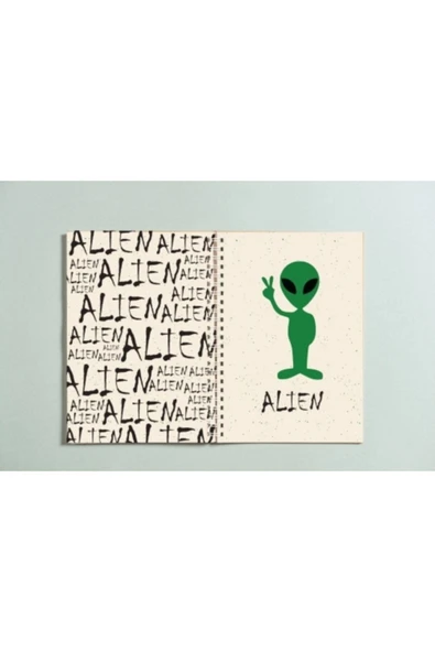 Alien Spiralli Telli A5 96 Yaprak Çizgisiz Tasarım Defter Pytkdt068 ürün görseli 1
