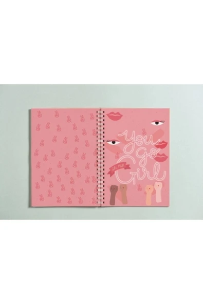 Feminist Feminism Spiralli A5 96 Yaprak Çizgisiz Tasarım Defter Pytkdt085 ürün görseli 1