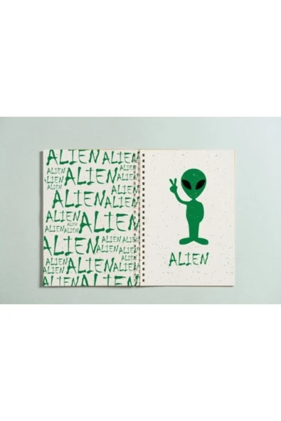 Alien Spiral Telli A5 96 Yaprak Çizgisiz Tasarım Defter Pytkdt069 ürün görseli 1