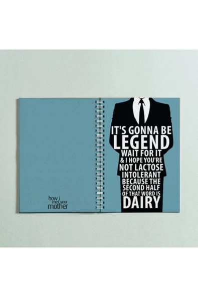 How I Meet Your Mother Baskılı Spiralli A5 96 Yaprak Çizgisiz Tasarım Defter Pytkdt0103 ürün görseli 1