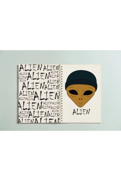 Alien Spiral Telli A5 96 Yaprak Çizgisiz Tasarım Defter Pytkdt071 ürün görseli 1