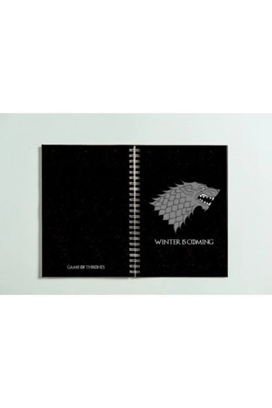 Game Of Thrones Stark Spiralli A5 96 Yaprak Çizgisiz Tasarım Defter Pytkdt091 ürün görseli 1
