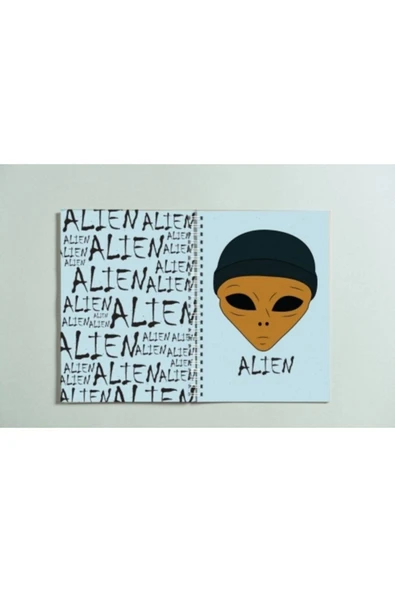 Alien Spiral Telli A5 96 Yaprak Çizgisiz Tasarım Defter Pytkdt070 ürün görseli 1