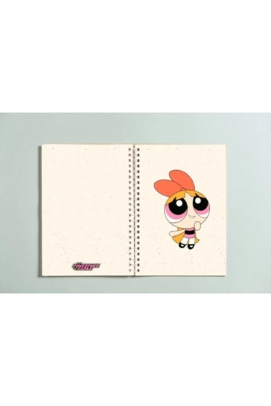 Powerpuff Girls Blossom Baskılı Spiralli A5 96 Yaprak Çizgisiz Tasarım Defter Pytkdt0129 ürün görseli 1