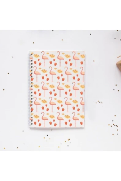 Flamingo Baskılı Spiral Telli A5 96 Yaprak Çizgisiz Defter Pytkdt051 ürün görseli 1