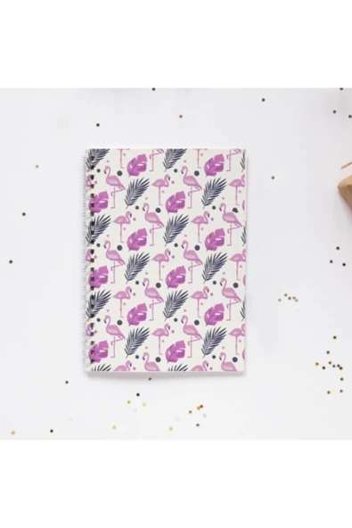 Flamingo Yaprak Spiral Telli 96 Yaprak Çizgisiz Defter Pytkdt054 ürün görseli 1