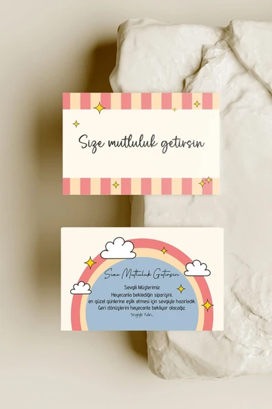 50 Adet Çift Yön Kargo Paketleme Teşekkür Kartı Thank You Cart PYTKTSKK63 ürün görseli 1