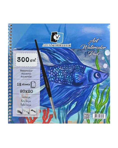 Alex Schoeller Sulu Boya Defteri 300gr 20x20cm ürün görseli 1
