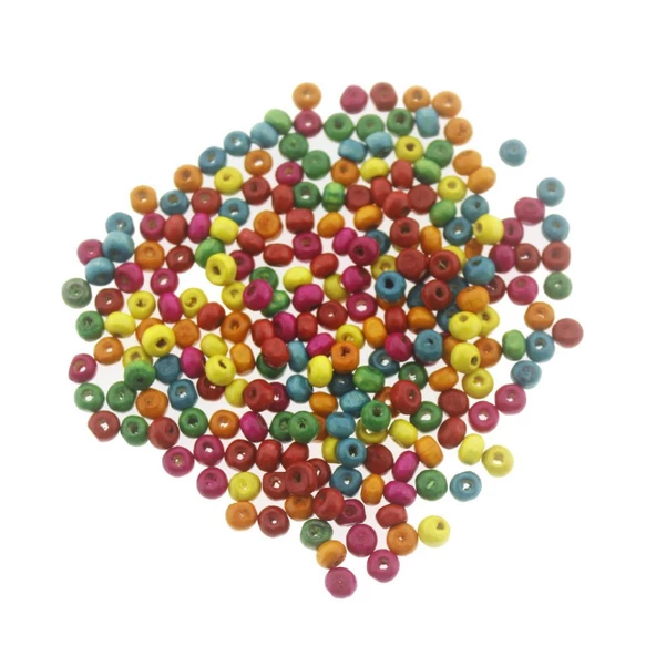 200 Adet 5mm (0,5cm) Delikli Ahşap Boncuk ürün görseli 1