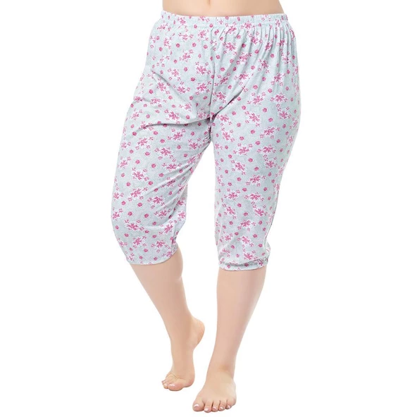 3 Adet Seher Yıldızı Desenli Bayan Lastikli Kısa Anne Pijama Altı 019 ürün görseli 1