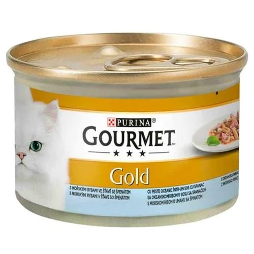 Gourmet Gold Balıklı Ispanaklı Kedi Konserve 85gr ürün görseli 1