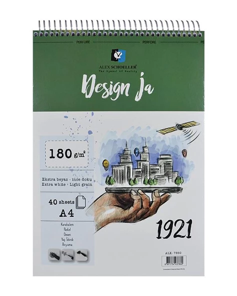 Alex Schoeller Design Ja Çizim Defteri 180gr A4 ürün görseli 1