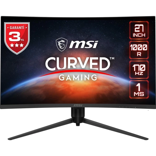 MSI G271CQP E2 27" 1 ms 2K Curved Pivot170 Hz Oyuncu Monitörü ürün görseli 1