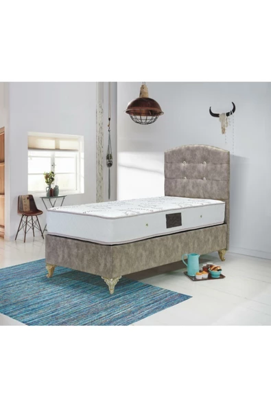 Zelis Mobilya Tek Kişilik Classic Set Yatak + Baza + Başlık ürün görseli 1