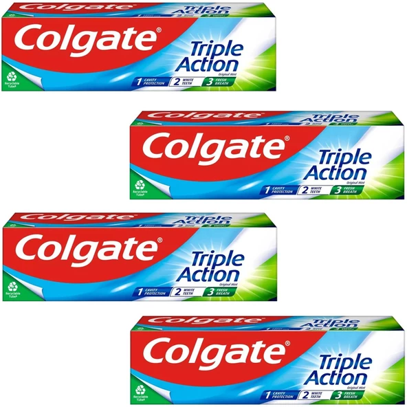 Colgate Üçlü Etki Diş Macunu 50 ml 4 ADET ürün görseli 1
