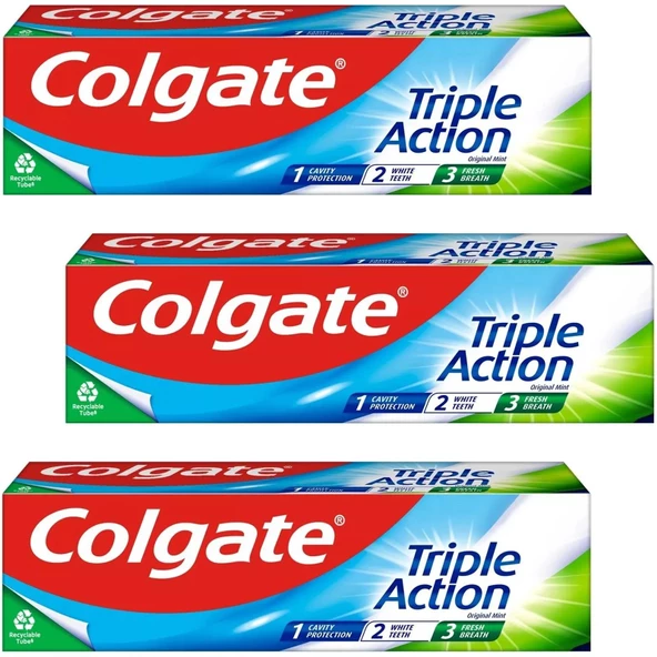 Colgate Üçlü Etki Diş Macunu 50 ml 3 ADET ürün görseli 1