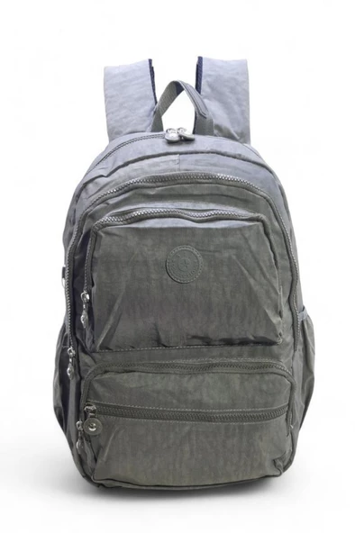 Klinkır Kumaş Lise Ortaokul Üniversite Sırt Çantası Çok Cepli Goril Anahtarlık Hediyeli! 43*30 Cm ürün görseli 1