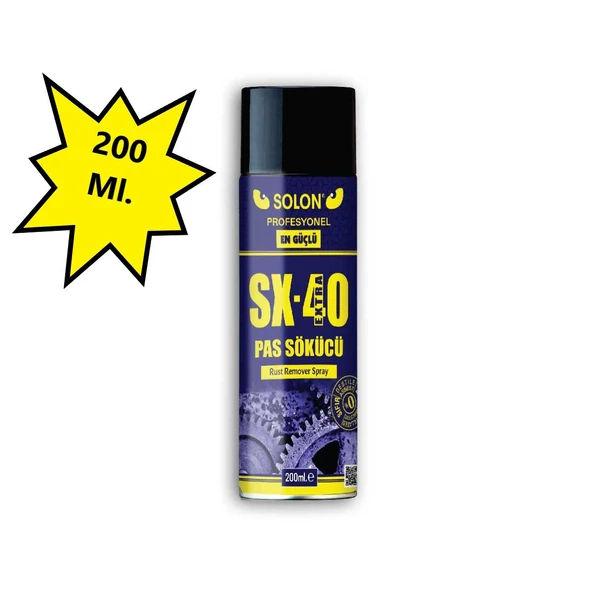 Extra Güçlü Profesyonel SX-40 Pas Sökücü Sprey 200 Ml. ürün görseli 1